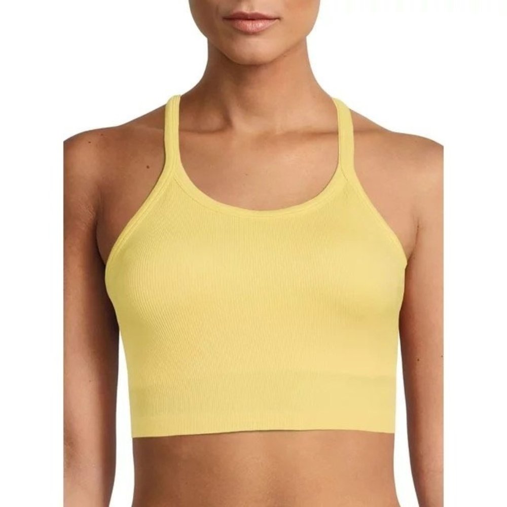 Jockey NWT Seamfree Jersey Bra Size Large in Lemon Drop Yellow Retail $34